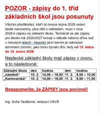 zápis ZŠ unor