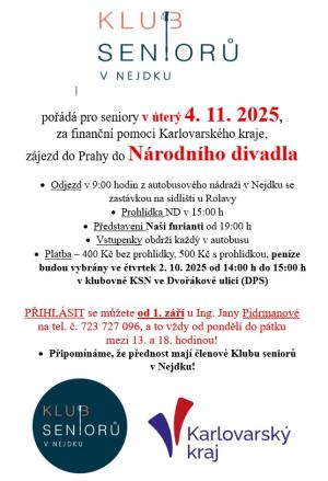 Klub seniorů-Narodni divadlo