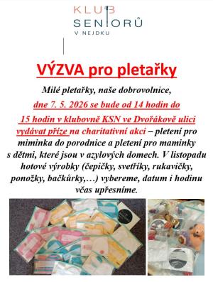 výzva pro pletařky