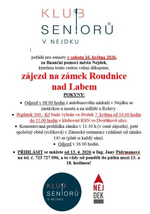 zájezd na zámek Roudnice