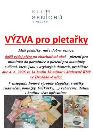výzva pro pletařky
